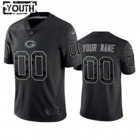 Camiseta Niño NFL Green Bay Packers Personalizar Negro Reflective Limited